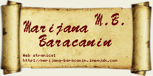 Marijana Baračanin vizit kartica